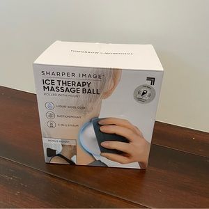 SHARPER IMAGE NWT $50 Ice Therapy Massage Ball Roller With Mount ir4